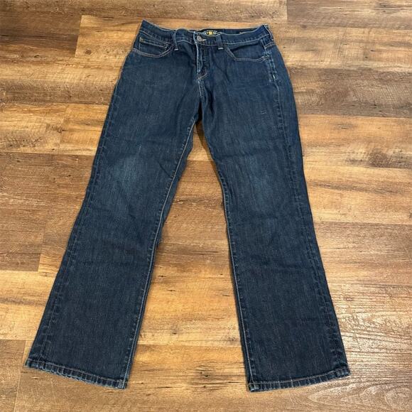 Lucky Brand Easy Rider Jeans 8/29 Dark Wash Straight Leg Western Cowgirl FLAWS - Picture 1 of 15